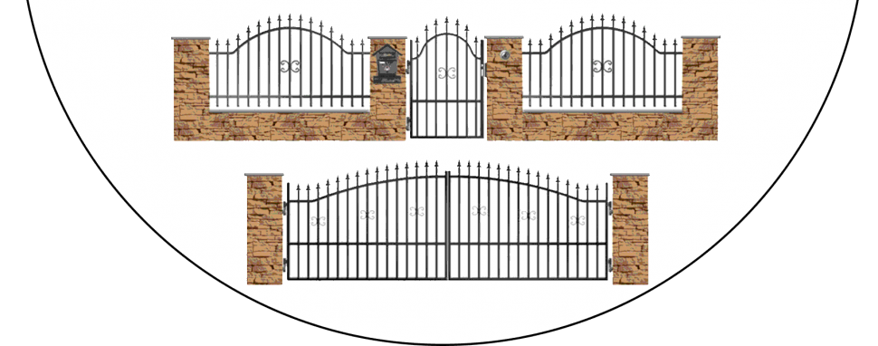 Zostava kovových plotov A1