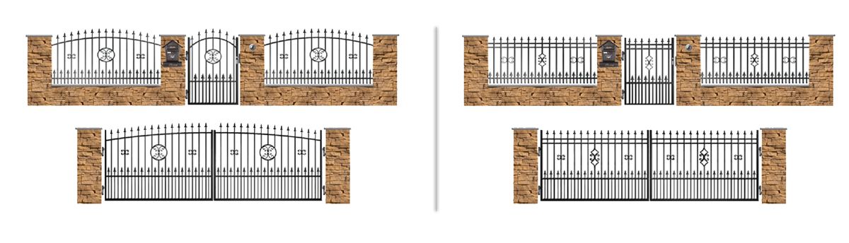 Vzorované kované ploty z plného a jaklového profilu